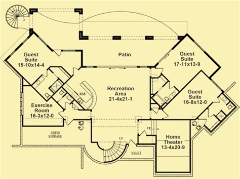 level floor plans  italian style   courtyard guest suite master suite courtyard