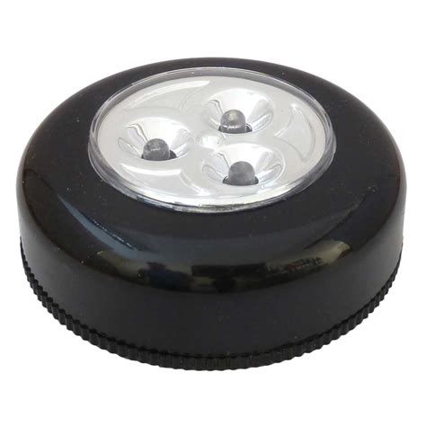 battery operated led push light  black