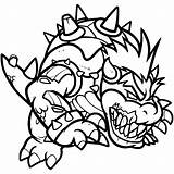 Bowser Coloring Pages Mario Printable Dry Paper Kids Drawing Cartoon Jr Super Print Giga Boys Color Zombie Sheets Bros Template sketch template