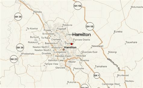 hamilton  zealand map toursmapscom