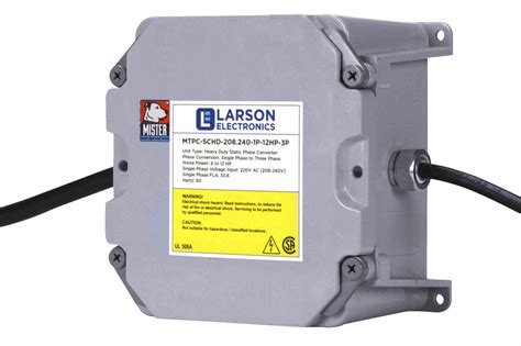 larson electronics hp static phase converter ph  ph
