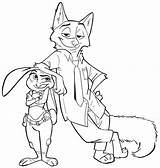 Zootopia Hopps sketch template