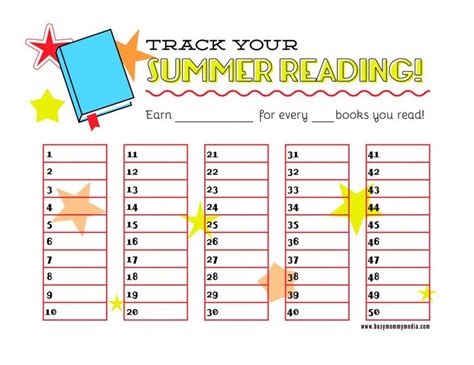printable summer reading chart reading charts summer reading