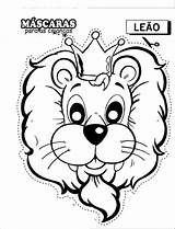 Preschool Coloring Leo Lion Masks Drawings Mask sketch template