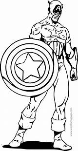 Captain America Coloring Sheet Cartoon sketch template