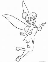 Coloring Bell Tinker Pages Tinkerbell Disney Fairy Fairies Printable Disneyclips Pretty sketch template