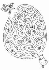 Maze Easter Mazes Printable Egg Coloring Pages Puzzles Kids Worksheets Craft Crafts Sheets Activity Colouring Preschool Activities Children Ddlg Ostern sketch template