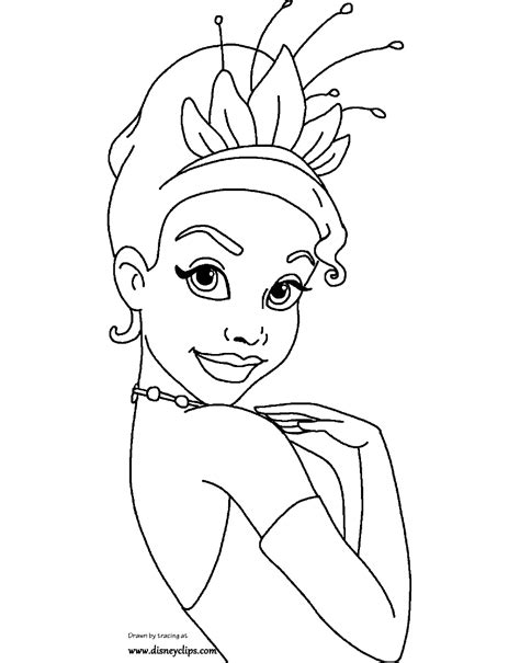 disney princess tiana coloring pages