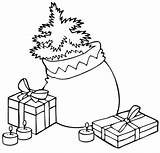 Christmas Coloring Pages Bag Cola Tree Coca Gifts Candles Bottle Drawing Printable sketch template