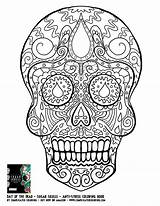 Coloring Skull Pages Sugar Adult Printable Print Dia Colouring Dead Adults Muertos Volwassenen Skulls Mandala Voor Los Snake Kleurplaat Advanced sketch template