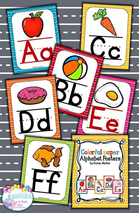 bright alphabet posters   early elementary classroom alphabet