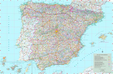 mapa detallado de espana rotulado mapa de espana sur de europa europa