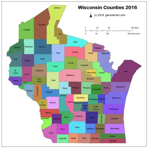 map  wisconsin counties