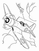 Aircraft Coloring Military Drawing Fighter Pages Airplane Sheets Drawings Plane Colouring Corsair F4u Wwii Interceptor Planes Adults Vought Miyazaki Hayao sketch template