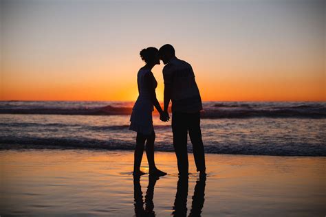 Carmel Beach Sunset Silhouette Engagement Photo Ranalla Photo And Films