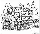 Christmas House Pages Coloring Printable Color Online Print sketch template