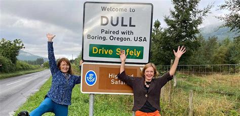 woman pairs a british village named ‘dull with oregon town called