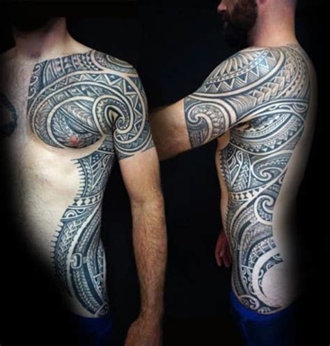 Top 40 Best Tribal Rib Tattoos For Men Manly Ink Design