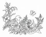 Coloring Pages Flower Vine Wildflower Cute Adult Getcolorings Bird Wildflowers Print Color Getdrawings Etsy Stamps Digi sketch template