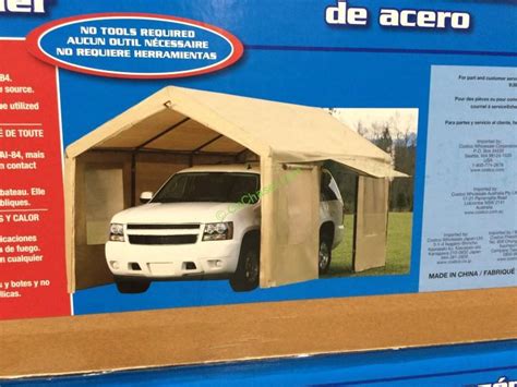 costco  canopy steel frame tan cover  side wall  costcochaser