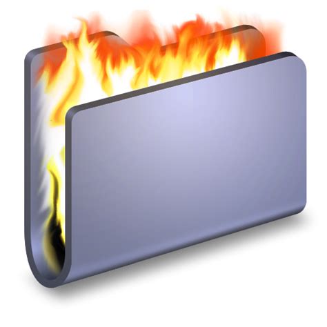 3d Folder Burn Violet Icon Png Clipart Image