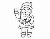 Claus Santa Coloring Gift His Coloringcrew sketch template