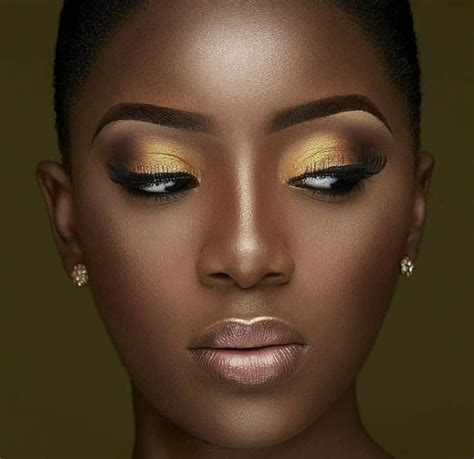 Makeup For Black Women Gold Makeup Looks Dark Skin Makeup Makeup