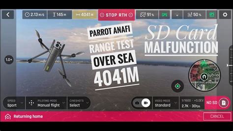 parrot anafi range test   sea sd card malfunction youtube
