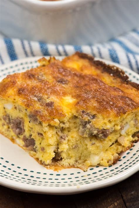 cheesy egg breakfast sausage casserole crazy  crust recipe