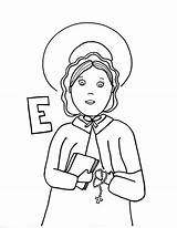 Coloring Elizabeth Seton Ann Pages St Saw Flowers Getdrawings Printable Getcolorings Choose Board Catholic Saints Fleur Special sketch template