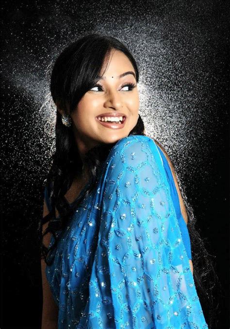 actress singer anupama romantic blue saree stills film actress