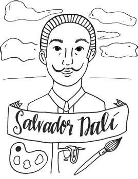 salvador dali art history printable coloring sheetcoloring page dali