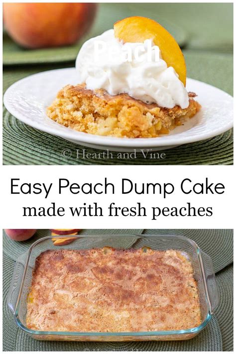 fresh peach dump cake    simple ingredients recipe peach