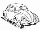 Beetle Coloring Pages Vw Volkswagen Bug Drawing Car Cartype Printable Drawings Cooled Air Line Tattoo Pattern Another Great Getcolorings Looks sketch template