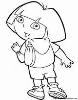 Dora Coloring Explorer Pages Backpack Color Print Template sketch template