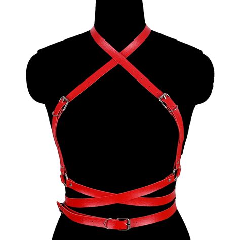 Punk Gothic Suspender Cupless Bra Rave Sexy Lingerie Leather Club Party