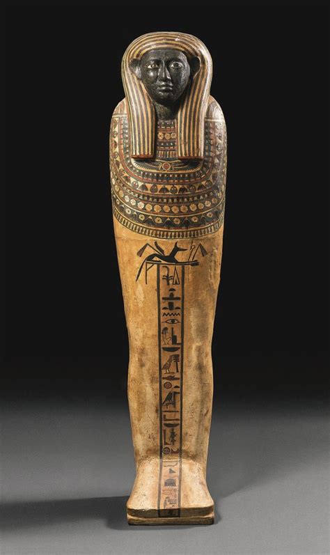 polychrome wood sarcophagus lid of the lady tjenety 25th dynasty 750