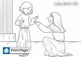 Jesus Temple Coloring Boy Pages Teaching Kids Niv Luke Parents sketch template
