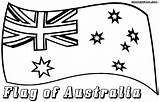 Flag Colouring Australian Getcolorings Printable sketch template