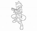 Coloring Pages Gun Pixel 3d Fox Star Fire Template sketch template