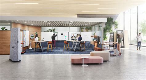 hybrid collaboration workspace interiors