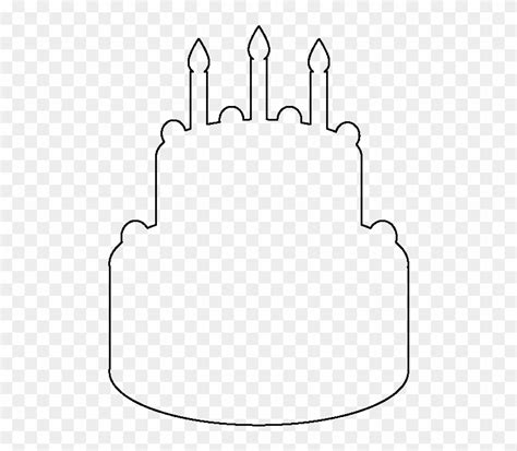 cake clipart outline birthday cake cut  template