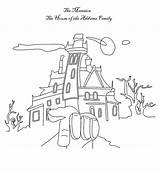 Coloring Pages Addams Family Mansion Heaven House Color Intricate Thing Template Print Hand sketch template
