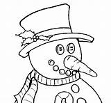 Snowman Nose Carrot Coloring Coloringcrew Christmas sketch template