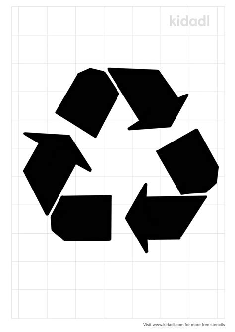 free printable recycle symbol stencil free printable templates