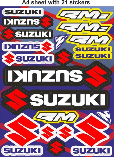 suzuki stickersrace stickers decalshelmet decal