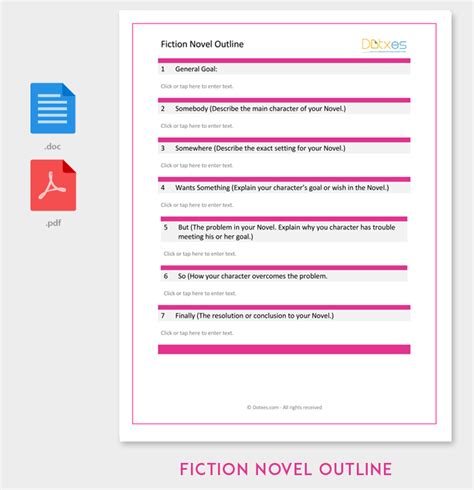 book outline template  samples examples  formats dotxes
