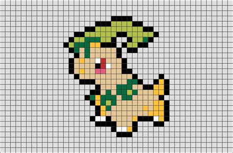 Pokemon Bayleef Pixel Art Brik