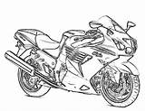 Pencil Motorcycle Coloring Printable Motocyclette Print sketch template