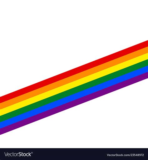 diagonal ribbon rainbow flag lgbt movement vector image